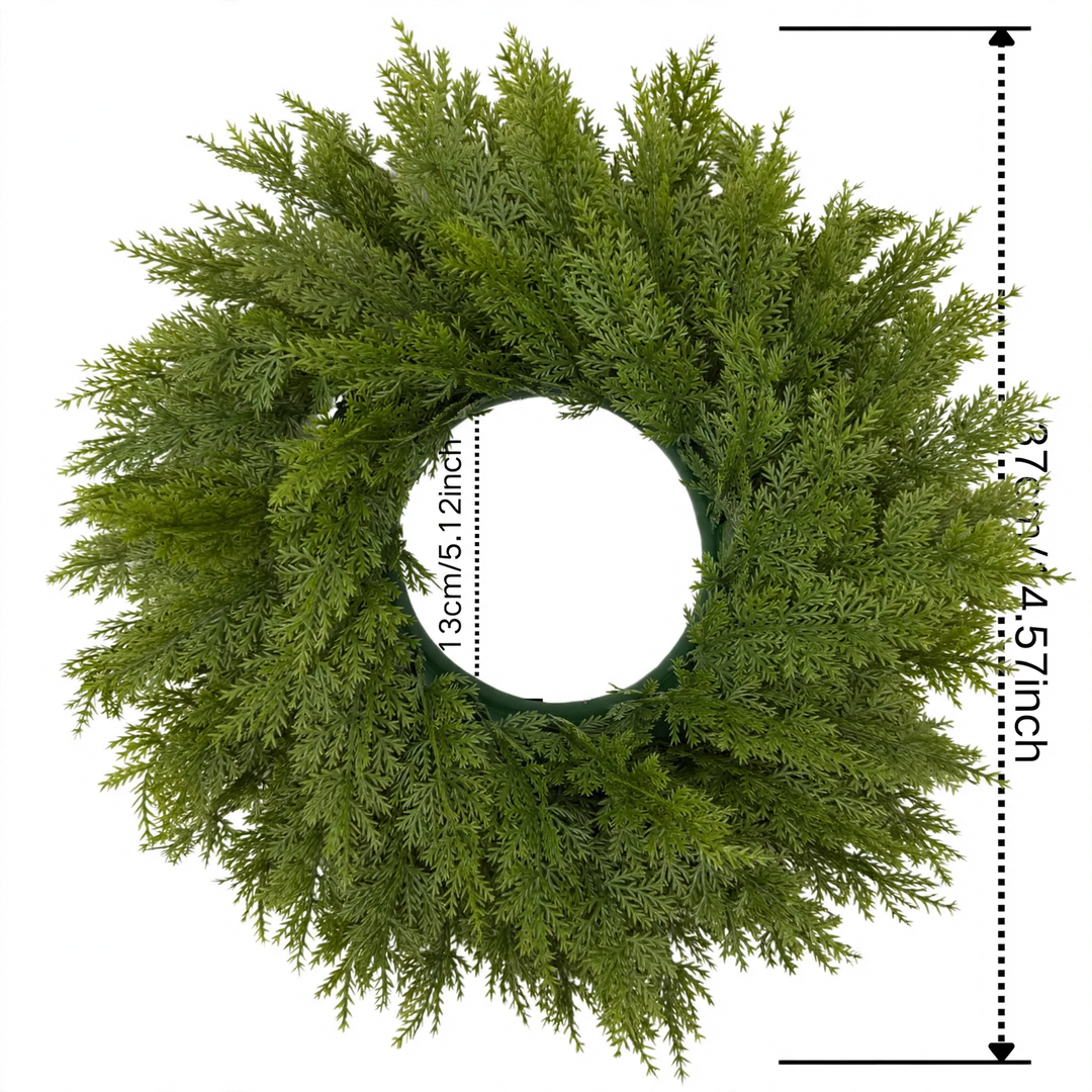 Artificial Christmas wreath with fir needles and berries
