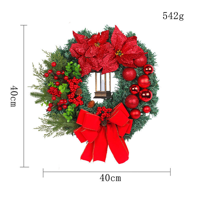 Christmas wreath made of polyester and PVC