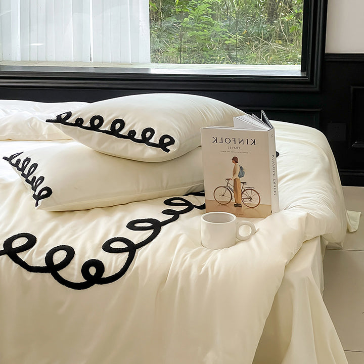 Nordic Bedding Set, Long Staple Cotton, Embroidered
