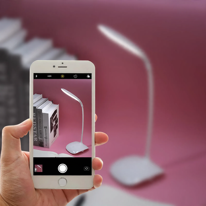 LED clamp light, 3 brightness levels, USB rechargeable
