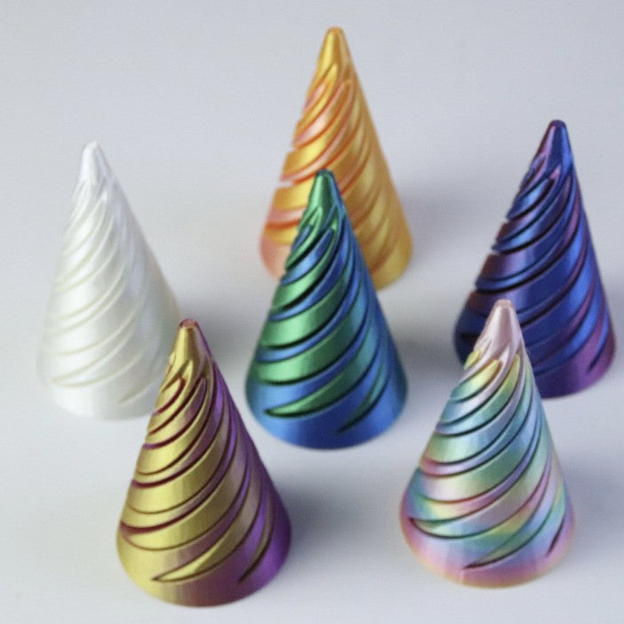 3D-printed spiral pyramid toy
