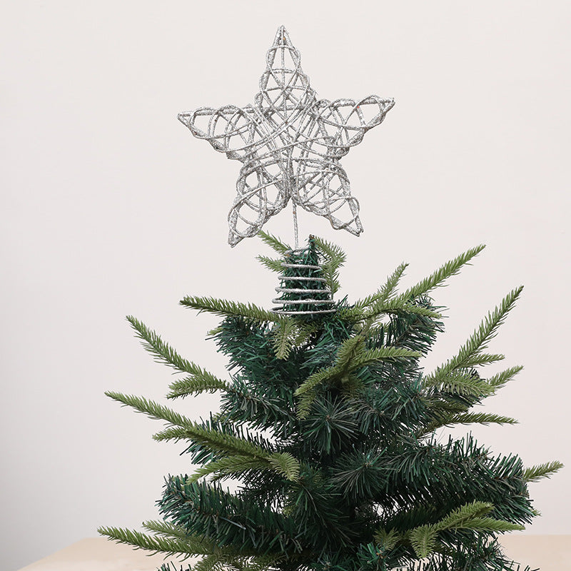 Christmas tree star made of rattan, 20 cm