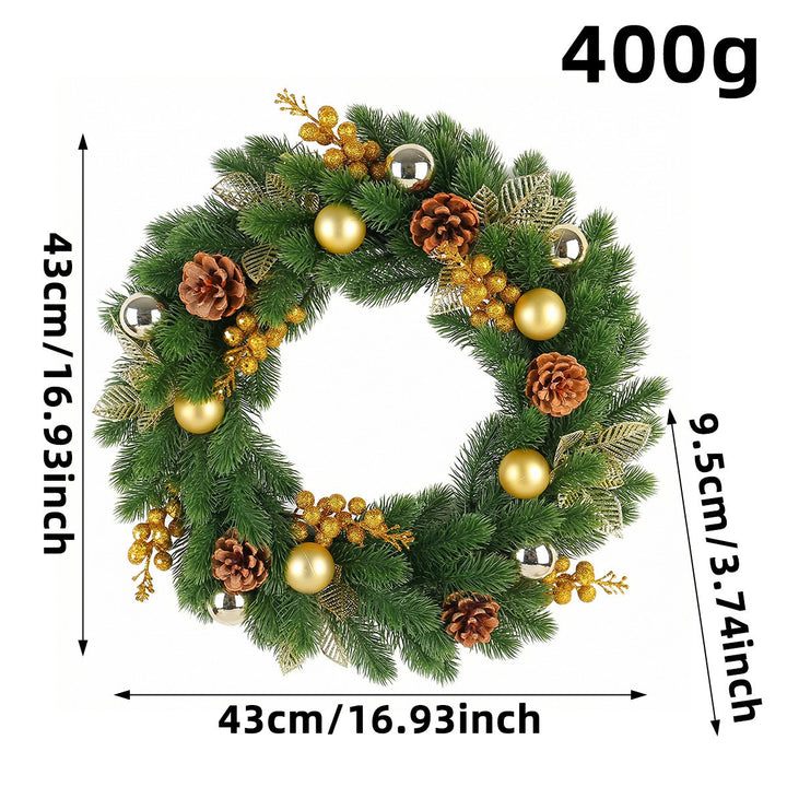 Christmas wreath made of polyester and PVC