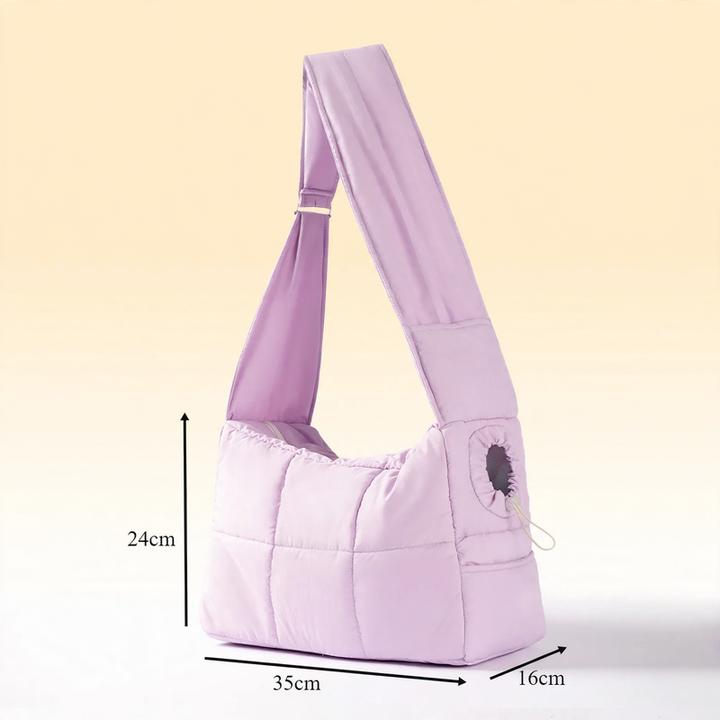 Sailcloth tote bag with adjustable strap for pets