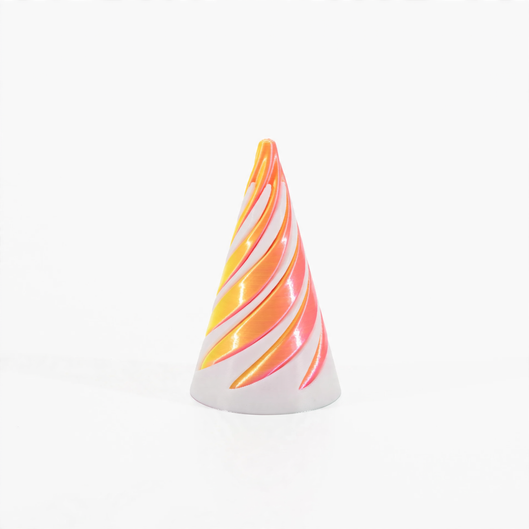 3D-printed spiral pyramid toy