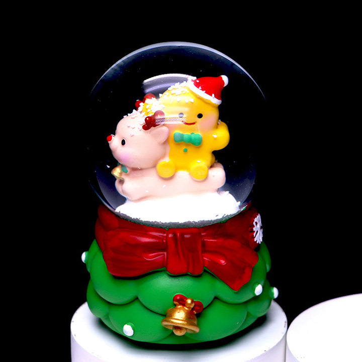 Mini snow globe with light effect