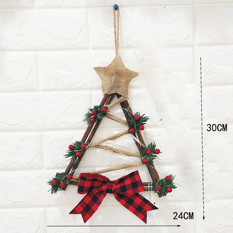Decorative Christmas wreath with lighting