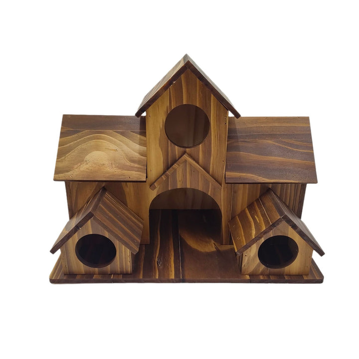 Birdhouse in villa style made of wood