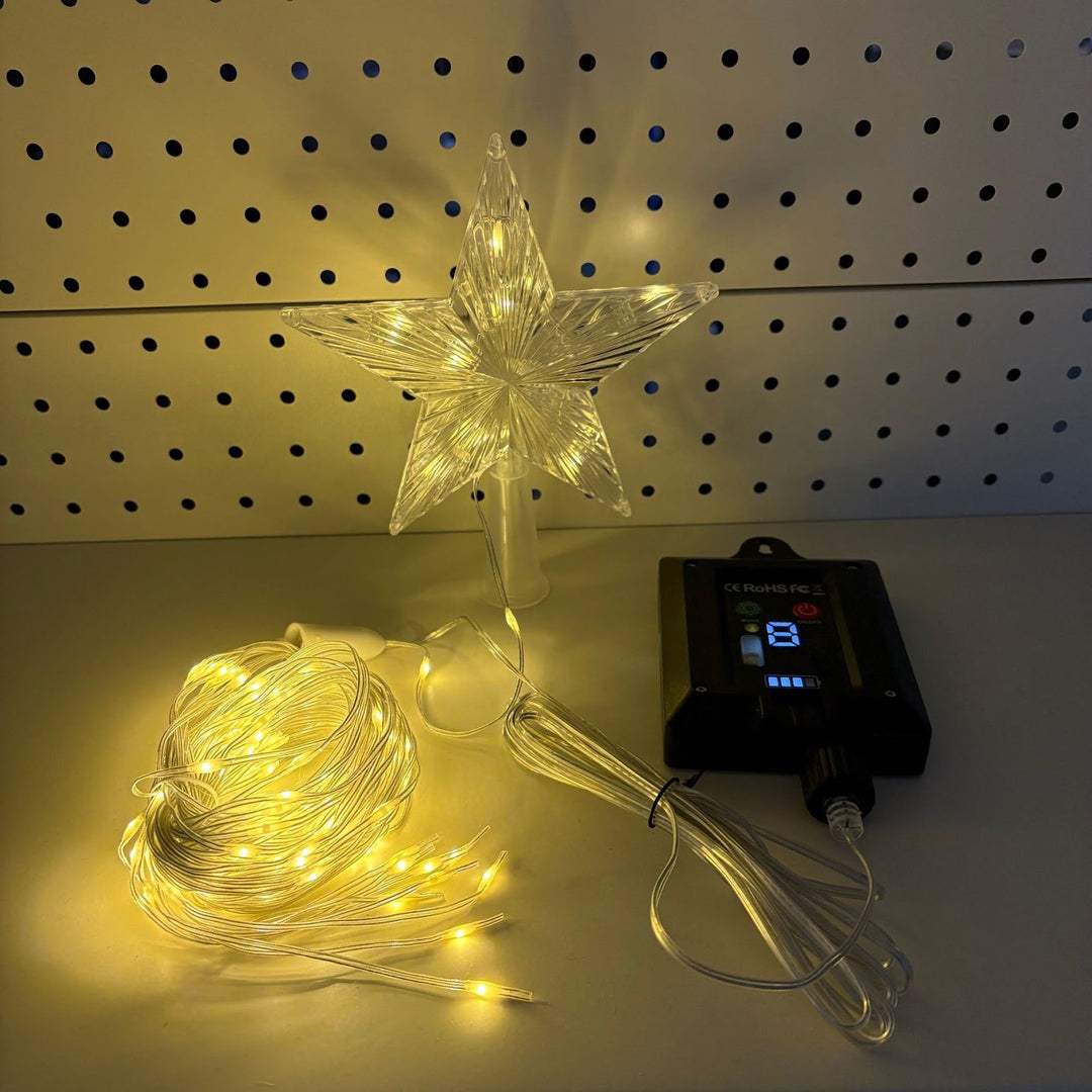LED Christmas Tree Star Topper with Remote Control