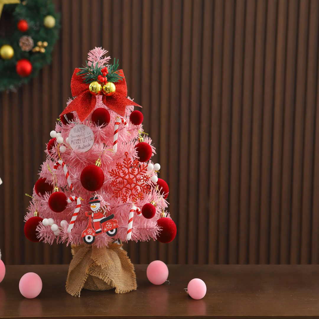 Mini Christmas tree, pink, 45 cm or 60 cm, table decoration