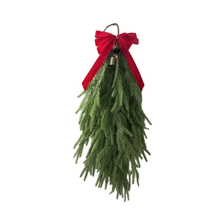 Decorative Christmas wreath in country house style