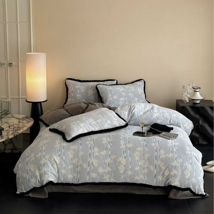 Luxurious, warm plush bedding set, 4-piece