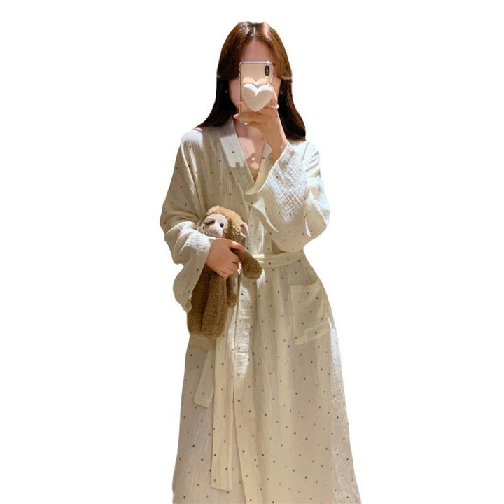 Coral fleece bathrobe for ladies