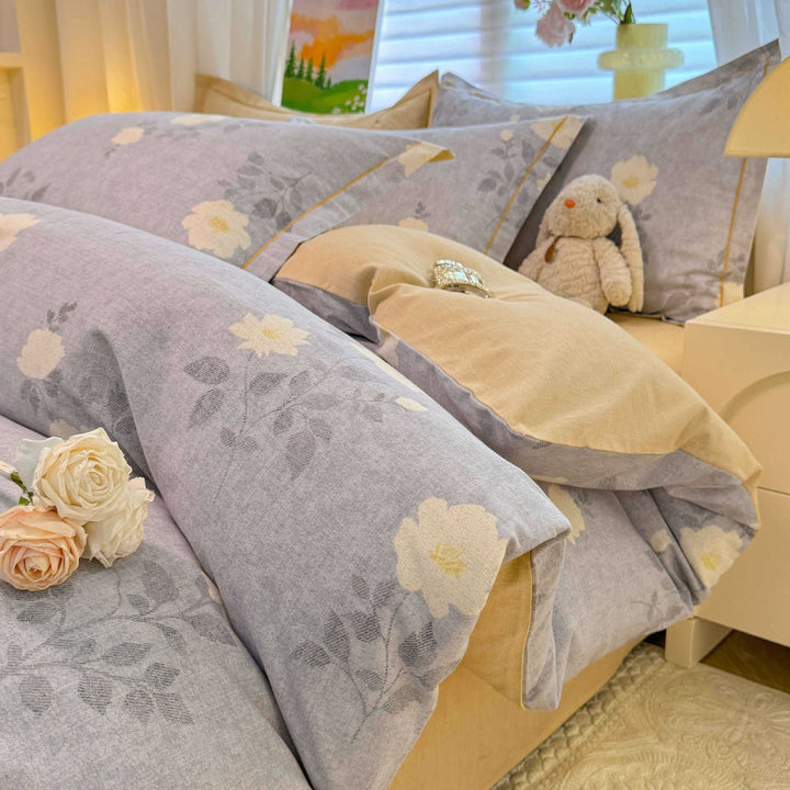 Cotton bedding set, brushed, for all seasons