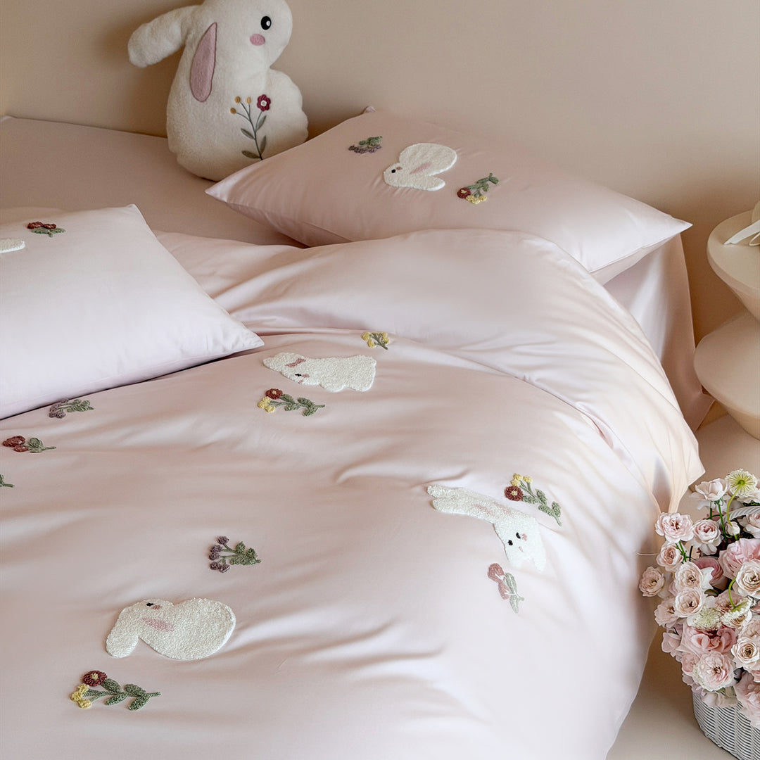 100s Long-staple cotton bedding set with embroidery