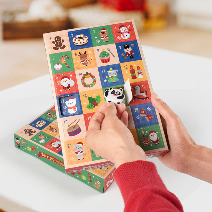 Empty 24-compartment Christmas box for Advent calendar