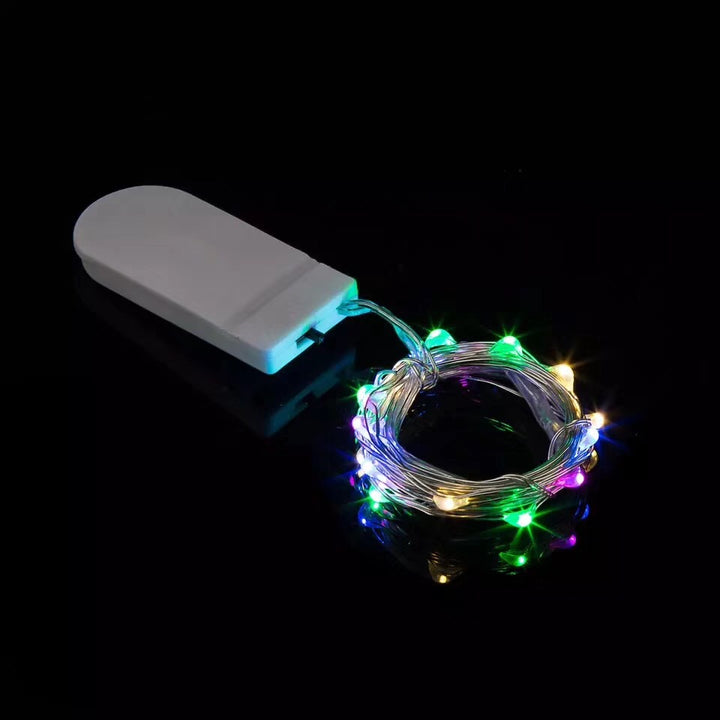 LED Copper Wire String Lights with Button Cells