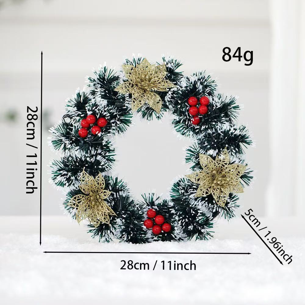 Decorative Christmas wreath with festive accents