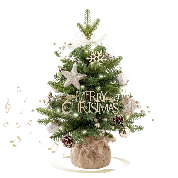 Mini Christmas Tree Set with Music Box Base, 50 cm