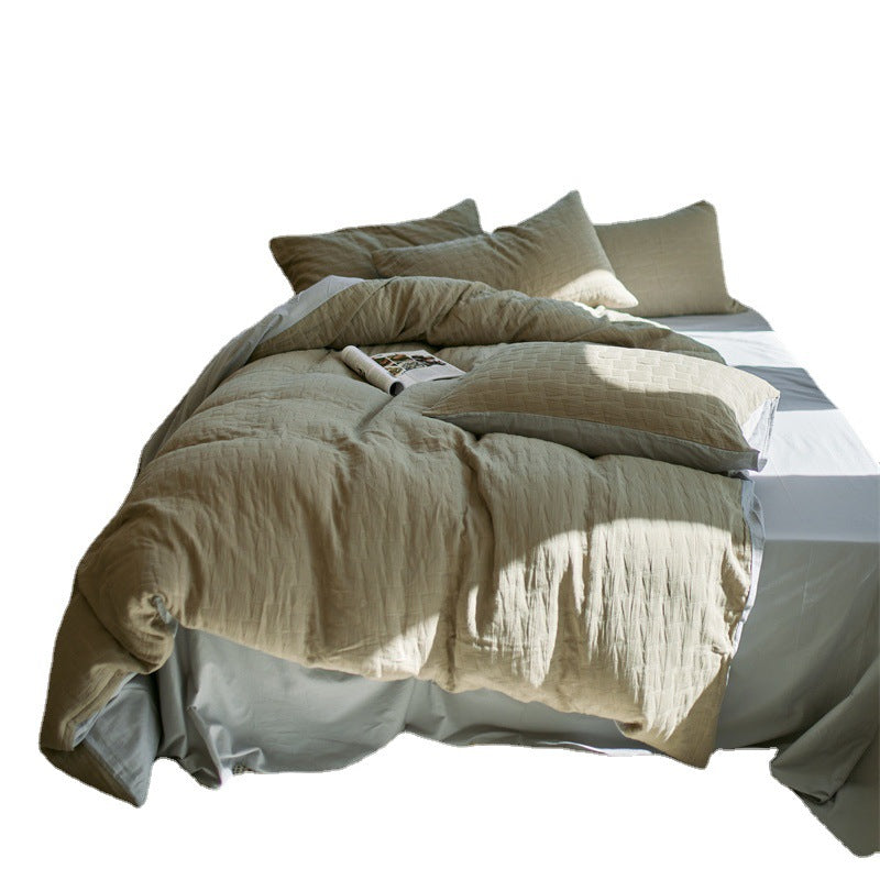 Bedding set made of three-layer cotton muslin