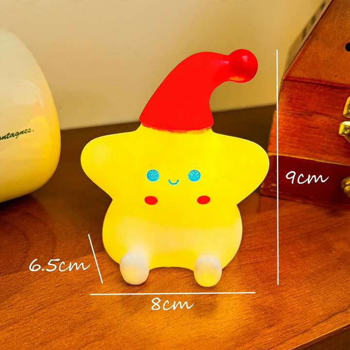 Star night light made of vinyl, eye-friendly mood lamp
