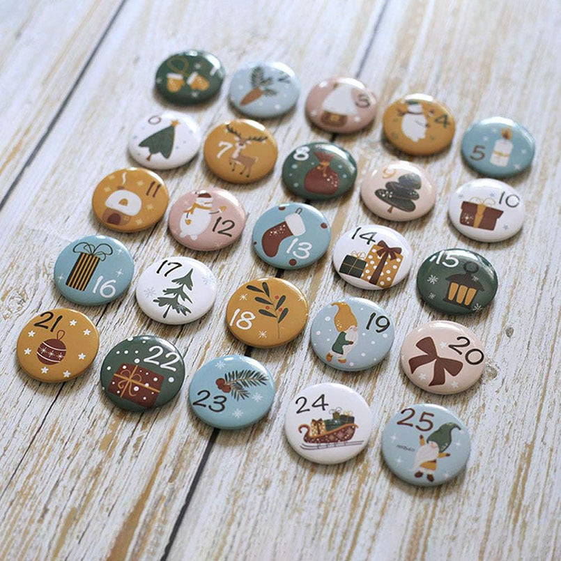 Christmas Lapel Pin Set, 25 pieces