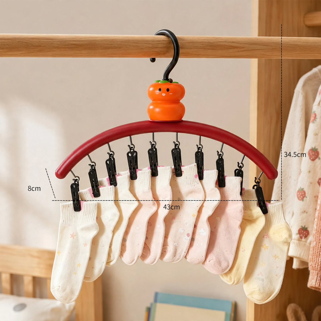 Cartoon drying rack Khaki with clips