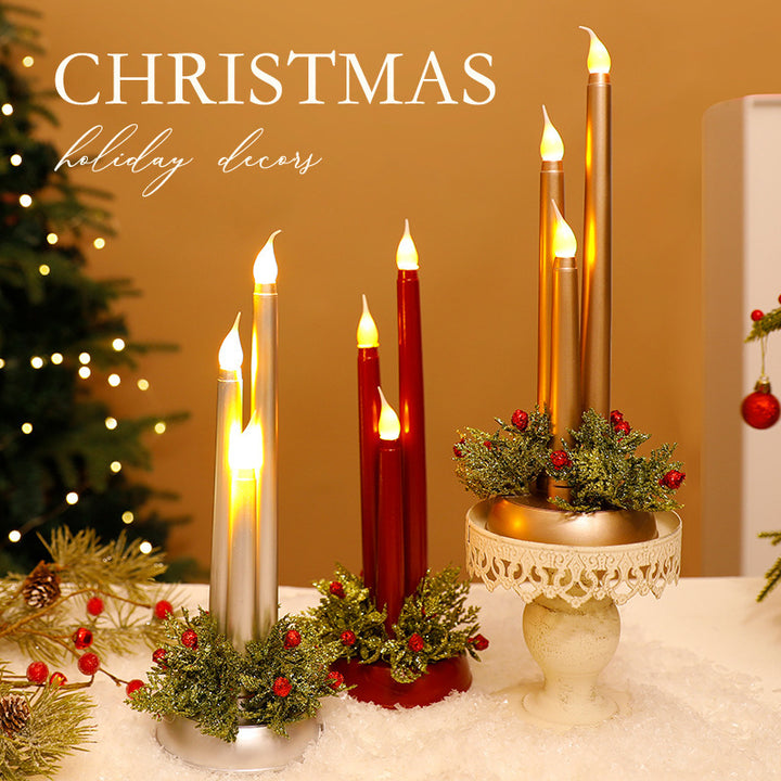 Decorative LED Christmas candle holder