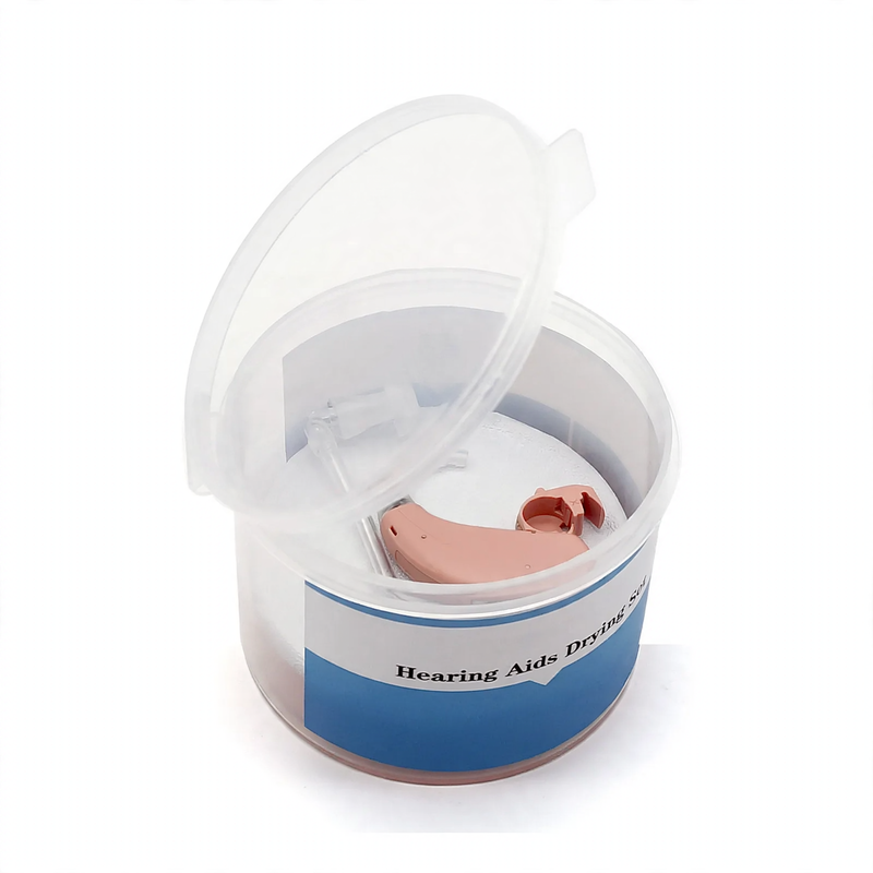 Drying jar for hearing aids with drying pad