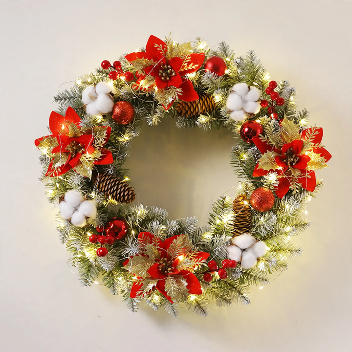 Christmas wreath with lighting