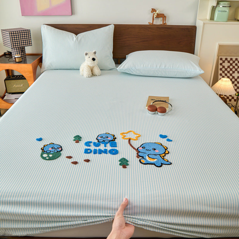 Cotton fitted sheet set with cartoon designs