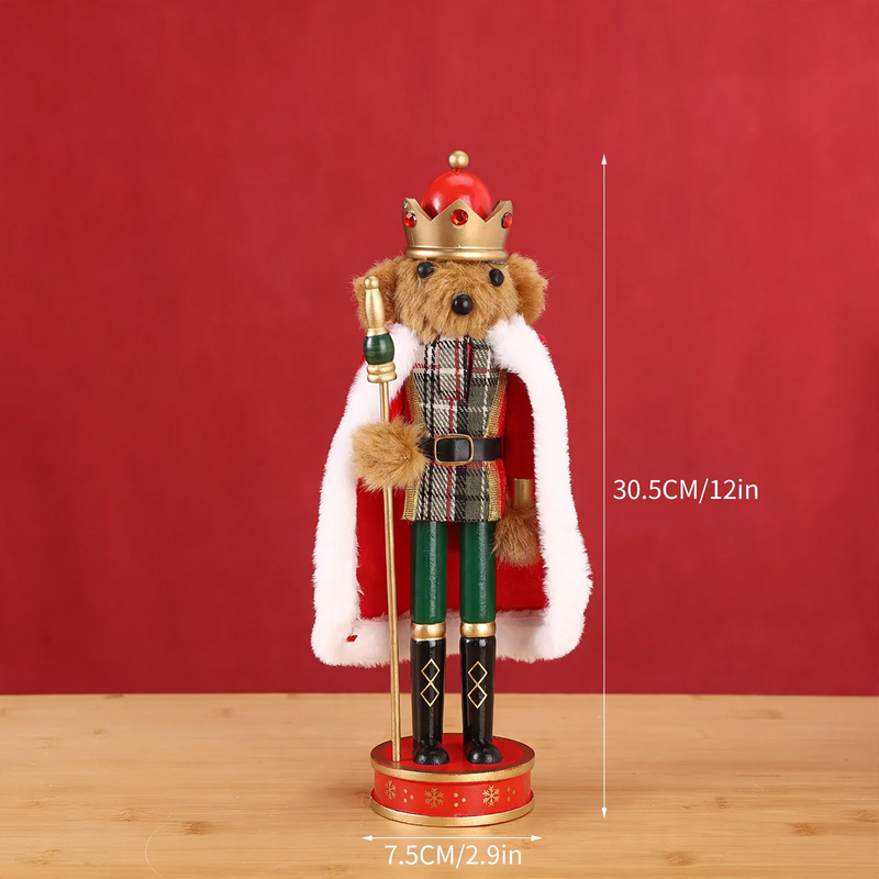 Nutcracker soldier made of wood, 25 cm, for Christmas decoration