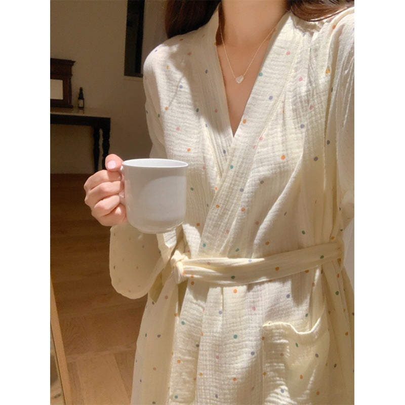 Coral fleece bathrobe for ladies