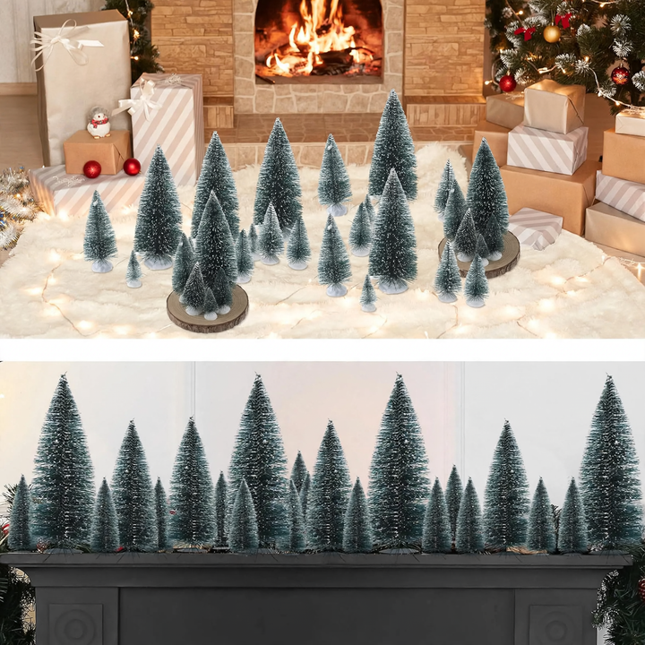Mini Christmas tree with snow effect for table decoration