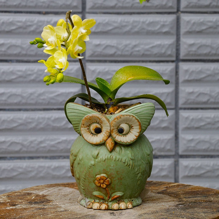 Stornfield Modern Decorative Owl Design Flower Pot