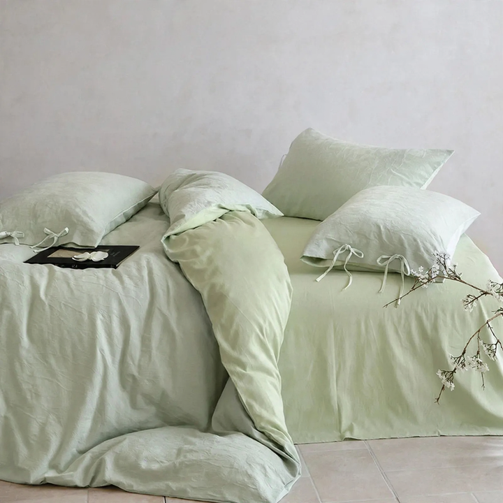 Long staple cotton bedding, herringbone jacquard