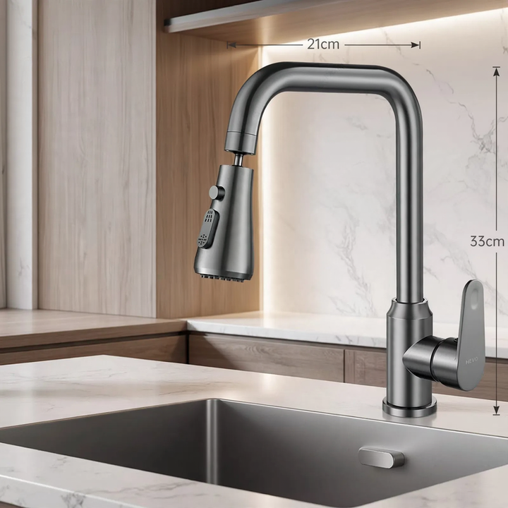 Stainless steel kitchen faucet, mixing or cold water