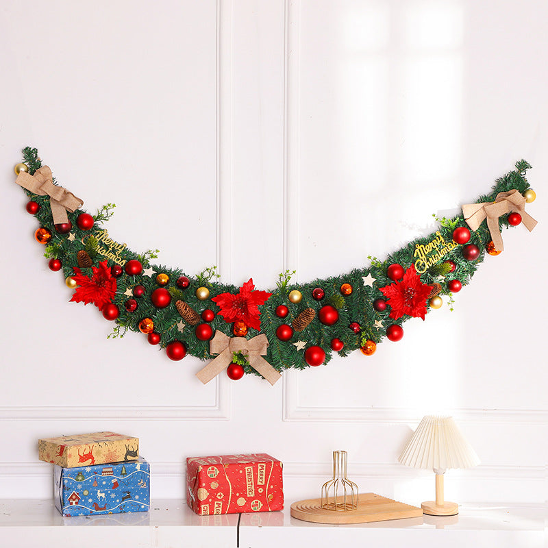 Decorative Christmas wreath with antler elements