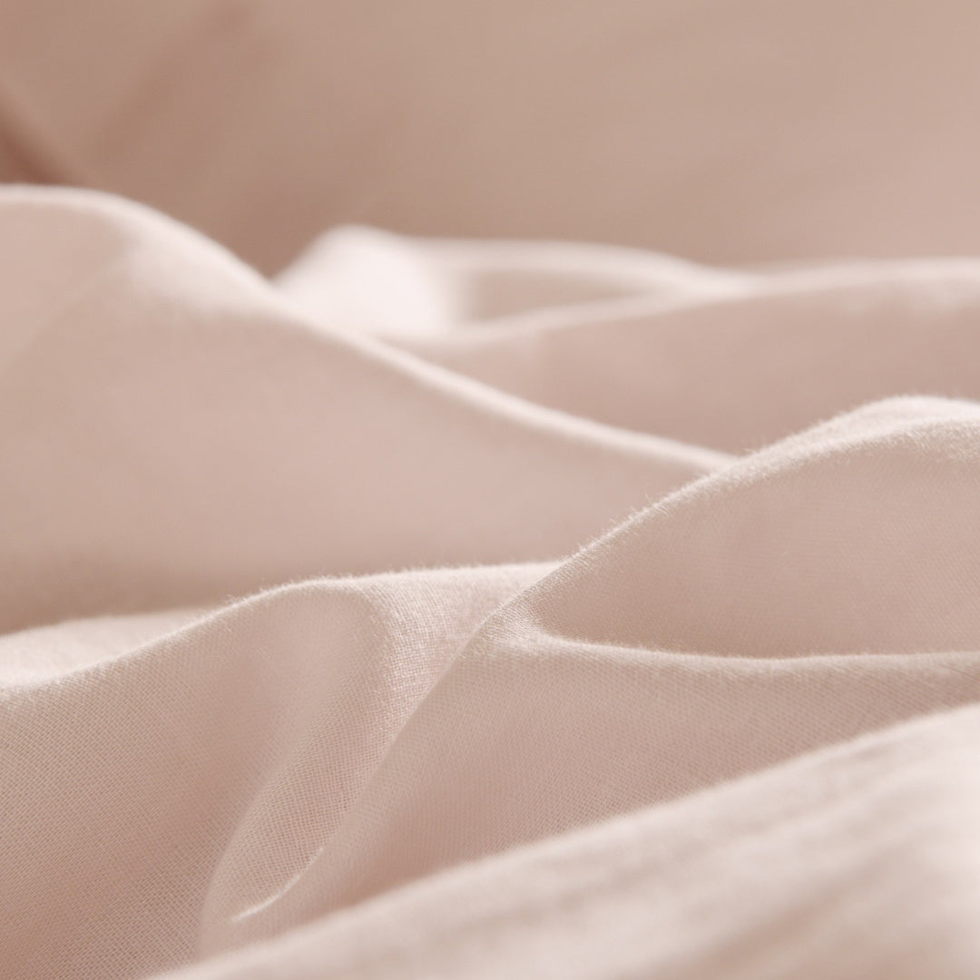 Bedding set made of double-layer cotton muslin with embroidery
