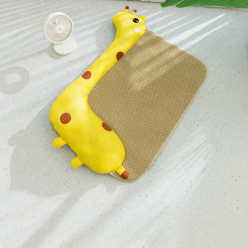 Cooling pet lounge bed with backrest