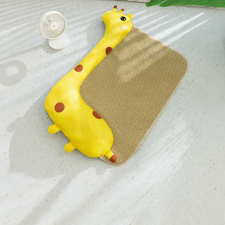 Cooling pet lounge bed with backrest