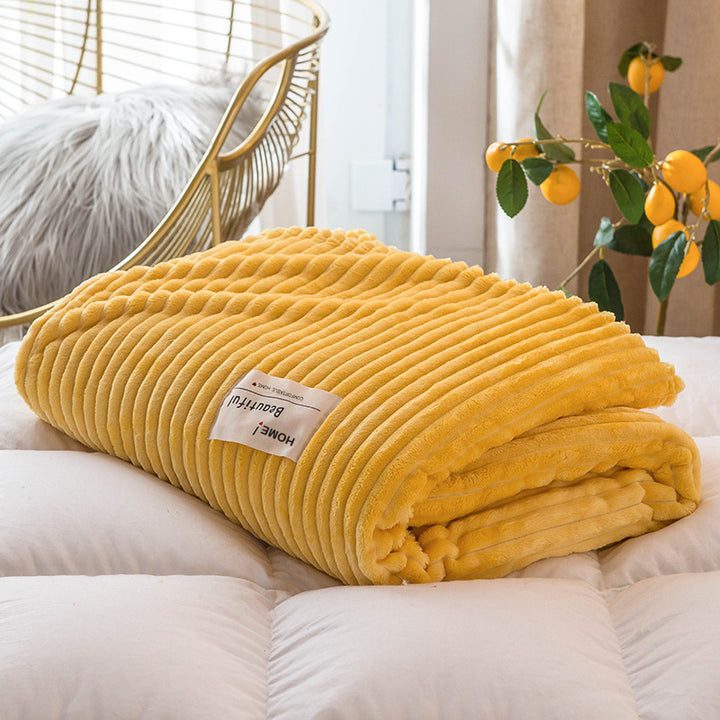 Coral fleece blanket in solid color