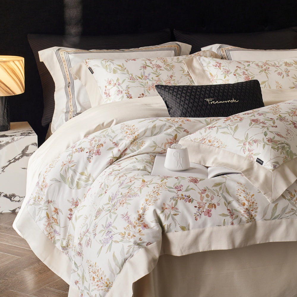 4-piece bedding set, Tencel cotton, brushed, American style