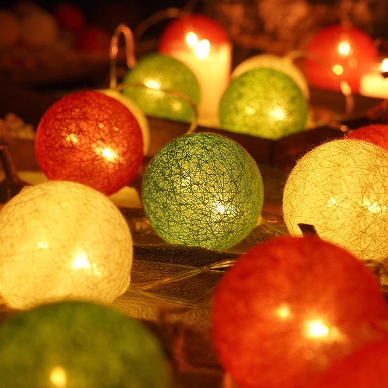 LED Christmas string lights, various designs
