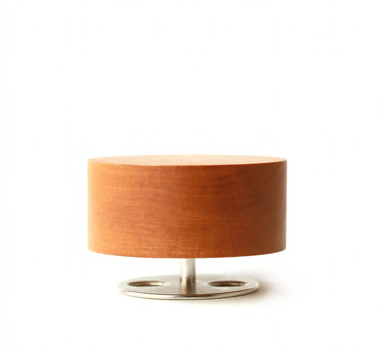 Round music box made of beech wood