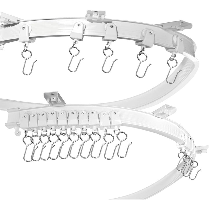 Flexible curtain rail, 5 m, PVC, white
