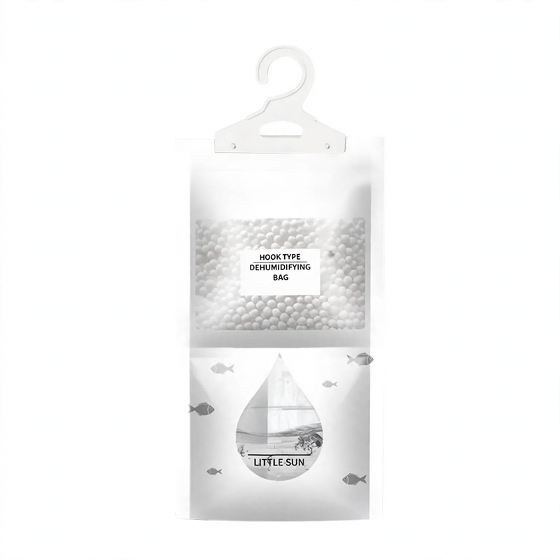 Hanging dehumidifier bag for wardrobes