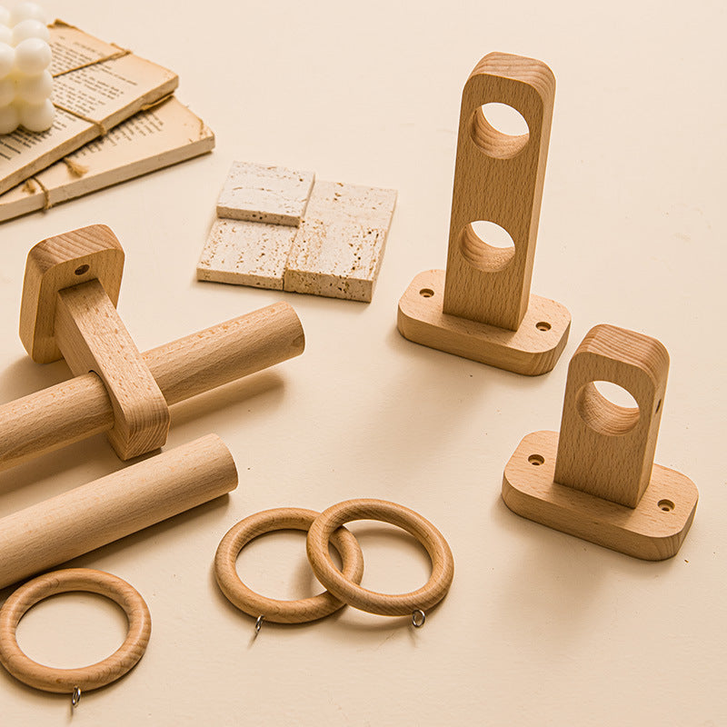 Wooden curtain rod, modern, simple