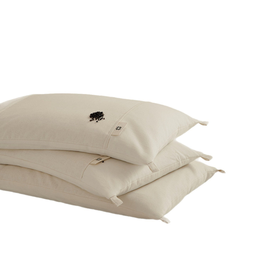 Cotton-linen buckwheat pillow, rectangular