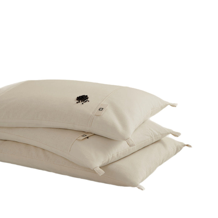 Cotton-linen buckwheat pillow, rectangular